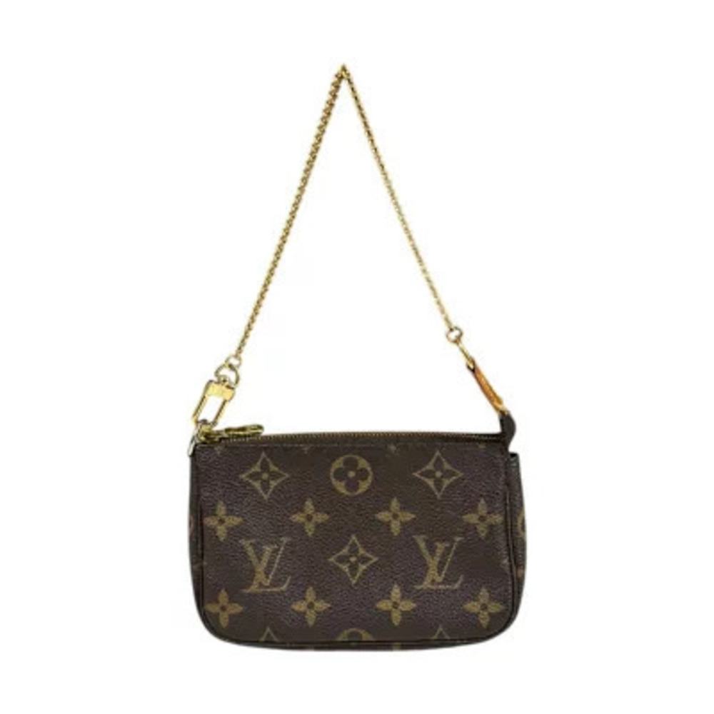 Louis Vuitton Pochette Accessoires Monogram Handbag Canvas Brown